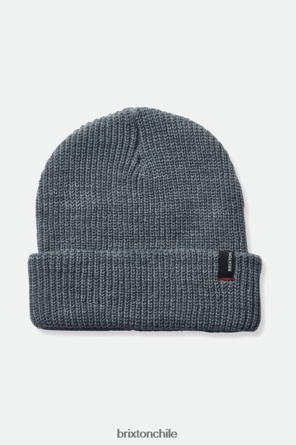 Brixton hombres gorro de atraco P0BX28323 accesorios cuero gris
