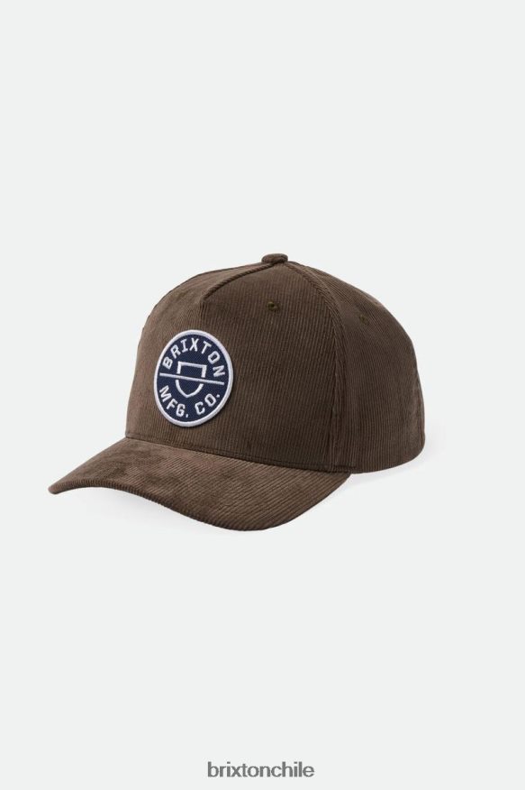 Brixton hombres gorra con escudo mp P0BX28258 accesorios cuerda de tierra oscura