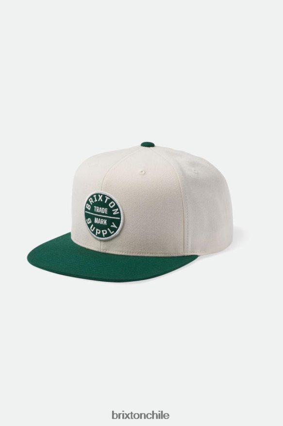 Brixton hombres juramento iii snapback P0BX28239 accesorios gorra blanca/verde kelly