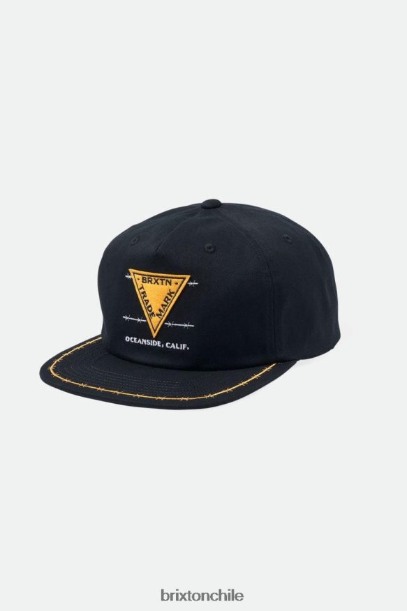 Brixton hombres snapback de alambre de púas mp P0BX28253 accesorios negro