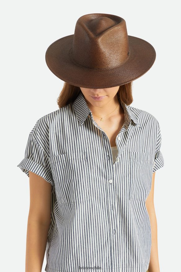 Brixton hombres fedora marcos P0BX28183 accesorios marrón oscuro