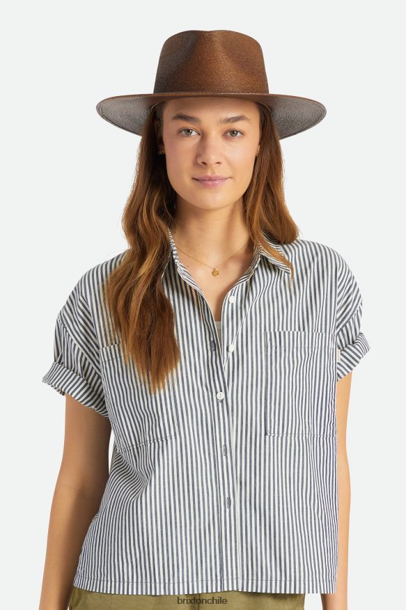 Brixton hombres fedora marcos P0BX28183 accesorios marrón oscuro