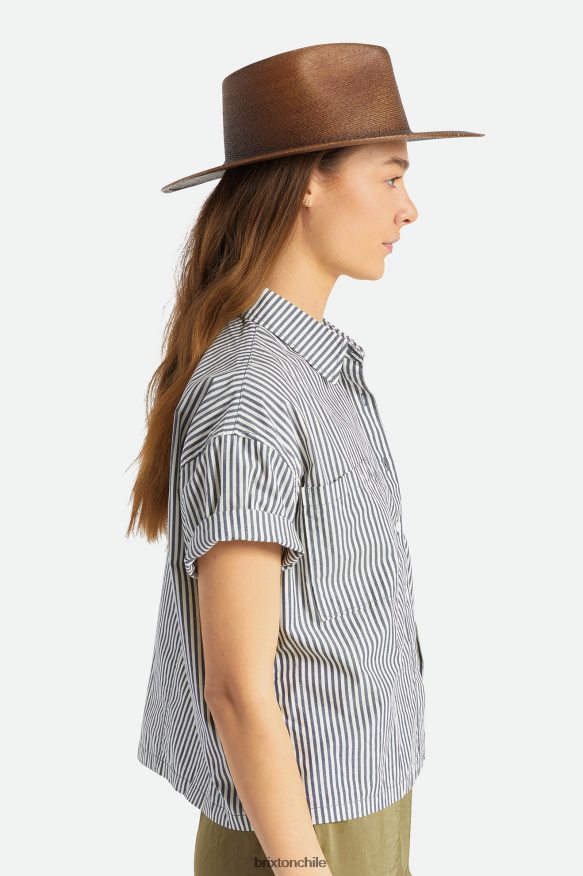 Brixton hombres fedora marcos P0BX28183 accesorios marrón oscuro