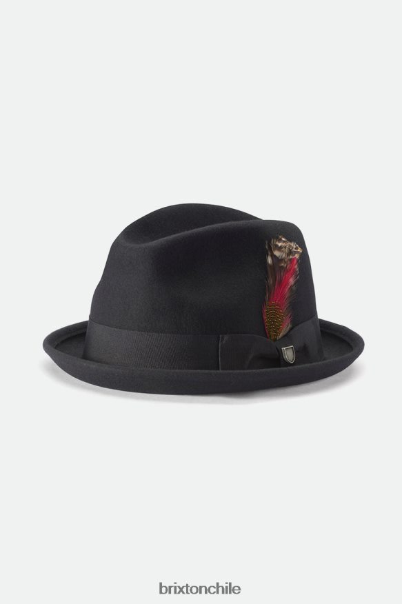 Brixton hombres ganar fedora P0BX28208 accesorios negro