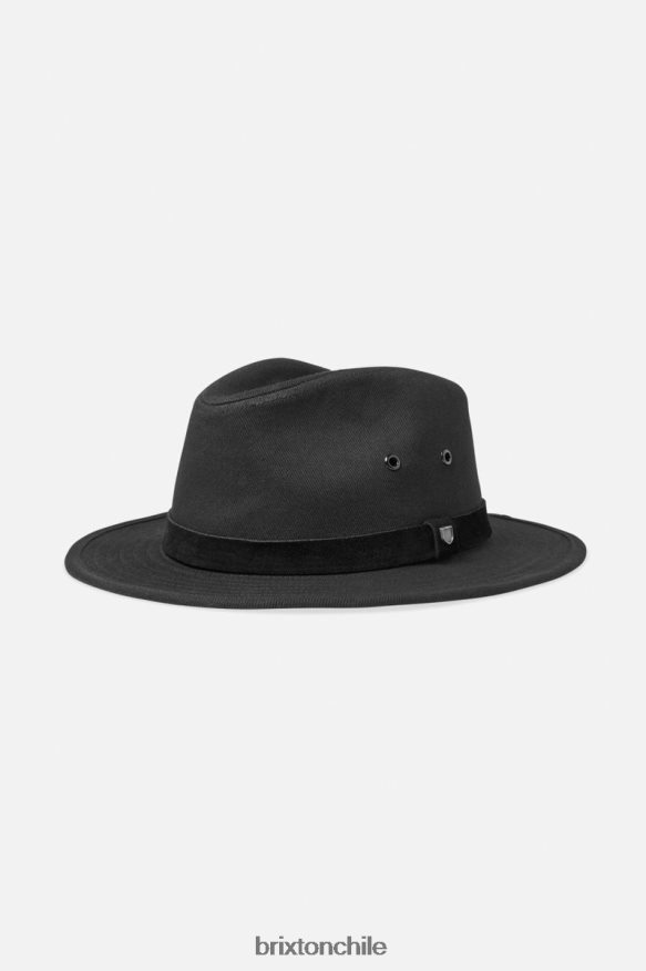 Brixton hombres messer aventura fedora P0BX28230 accesorios negro