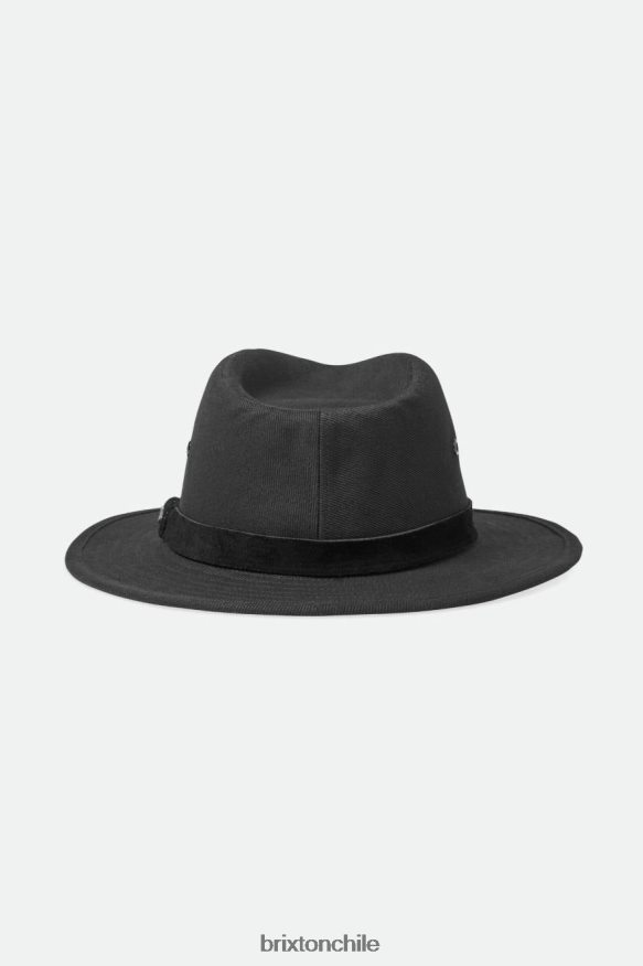 Brixton hombres messer aventura fedora P0BX28230 accesorios negro