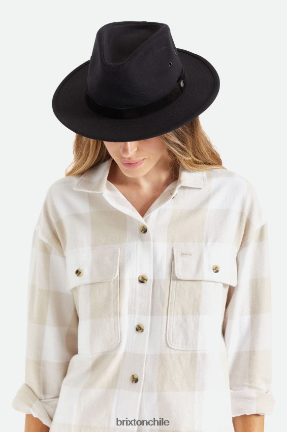 Brixton hombres messer aventura fedora P0BX28230 accesorios negro