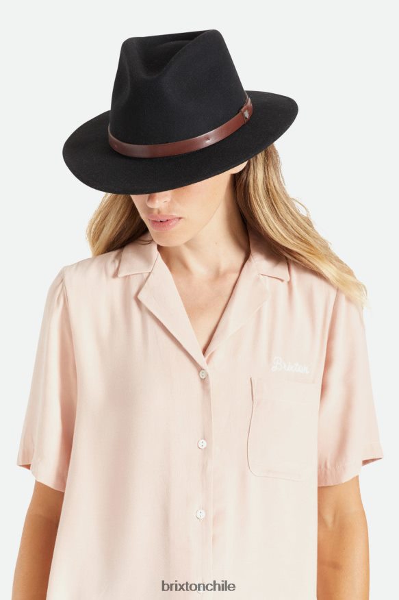 Brixton hombres messer sombrero de fieltro P0BX28212 accesorios negro