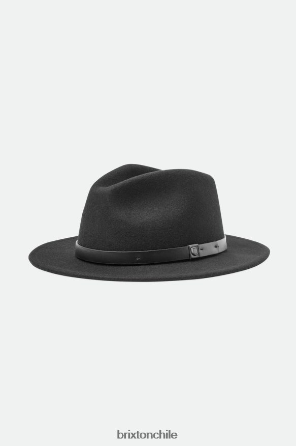 Brixton hombres messer sombrero de fieltro P0BX28213 accesorios negro