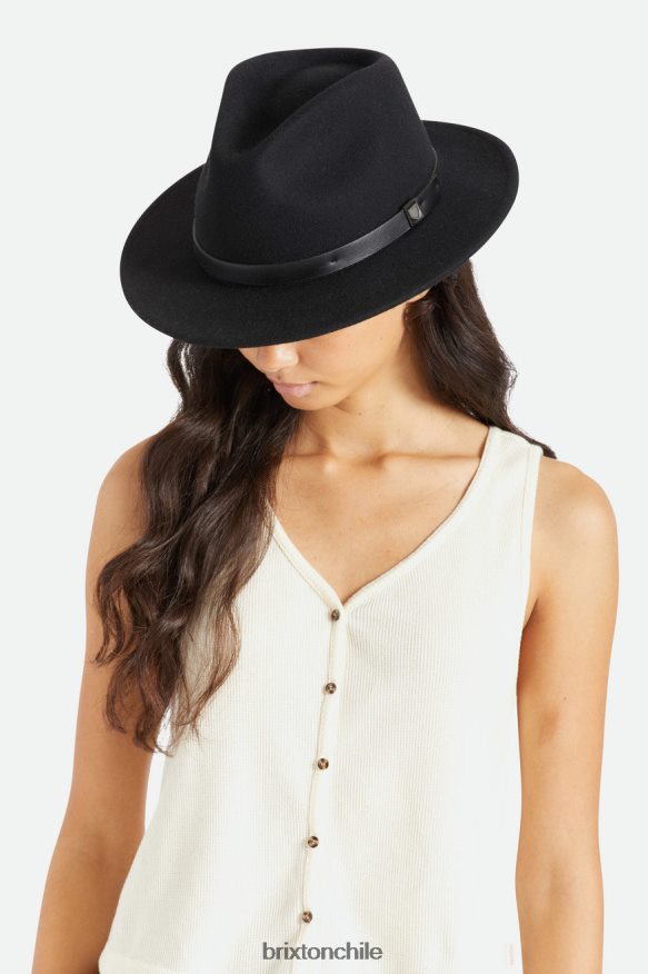 Brixton hombres messer sombrero de fieltro P0BX28213 accesorios negro