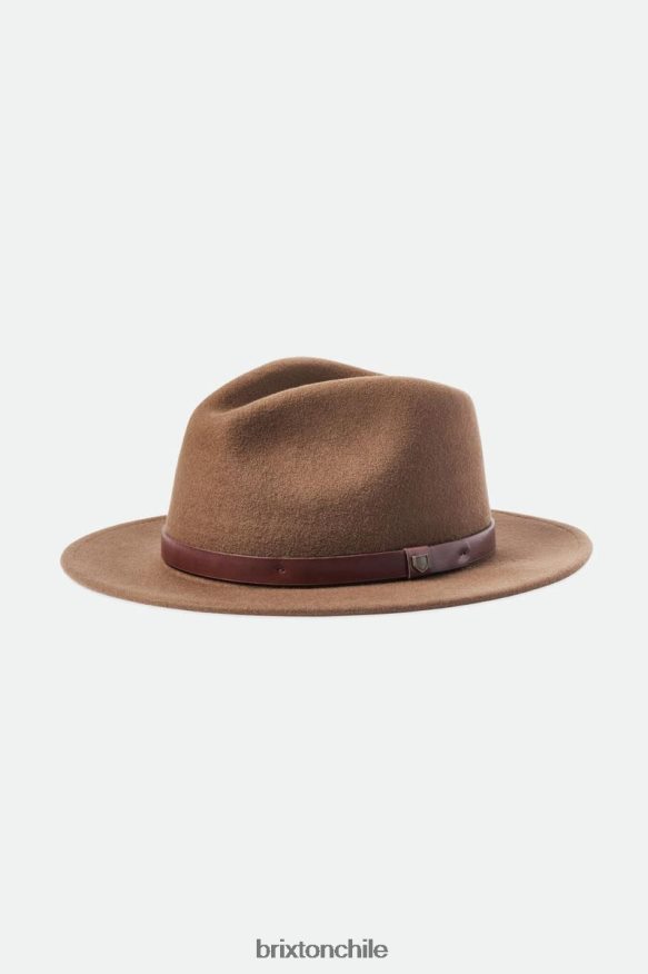 Brixton hombres messer sombrero de fieltro P0BX28214 accesorios tierra oscura