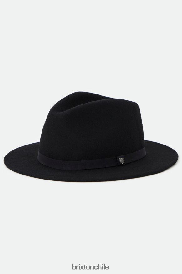 Brixton hombres sombrero de fieltro plegable messer P0BX28225 accesorios negro