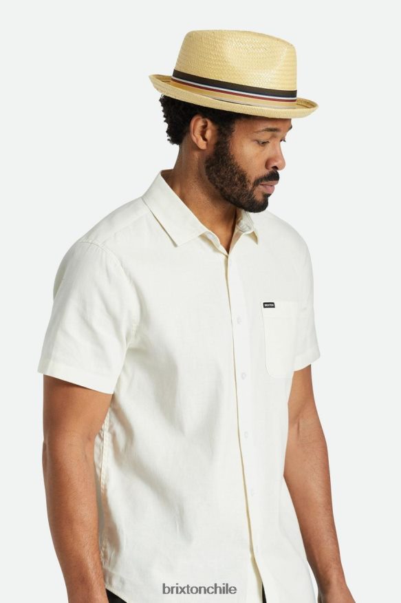 Brixton hombres sombrero de paja de ricino P0BX28174 accesorios broncearse