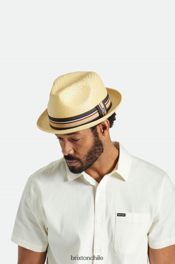 Brixton hombres sombrero de paja de ricino P0BX28174 accesorios broncearse