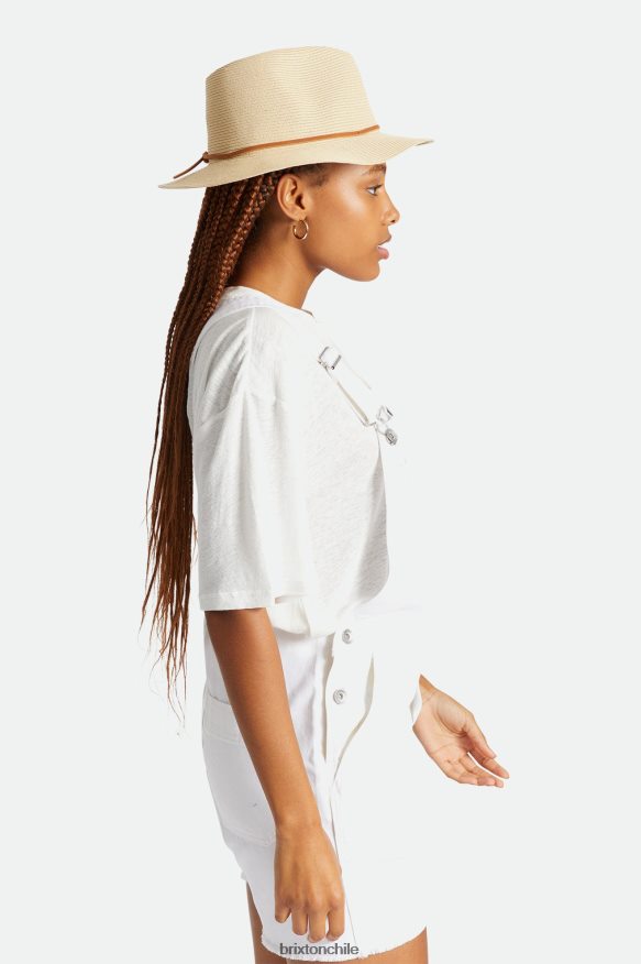 Brixton hombres sombrero plegable de paja wesley P0BX28199 accesorios broncearse