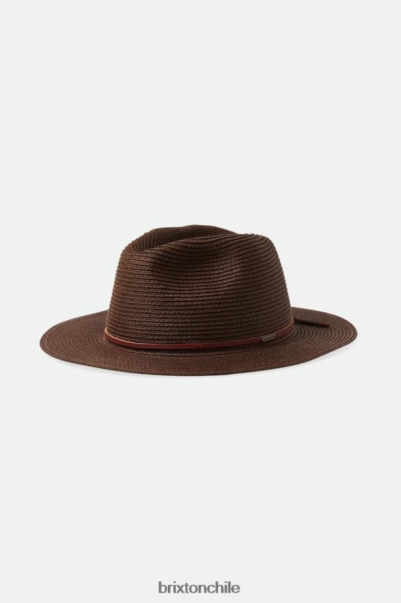 Brixton hombres sombrero plegable de paja wesley P0BX28200 accesorios tierra oscura