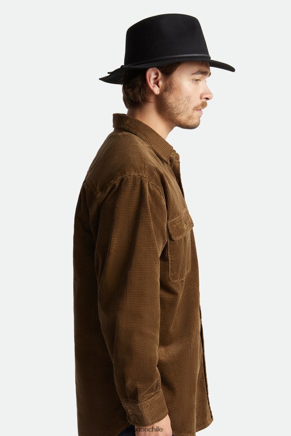 Brixton hombres wesley fedora P0BX28231 accesorios negro