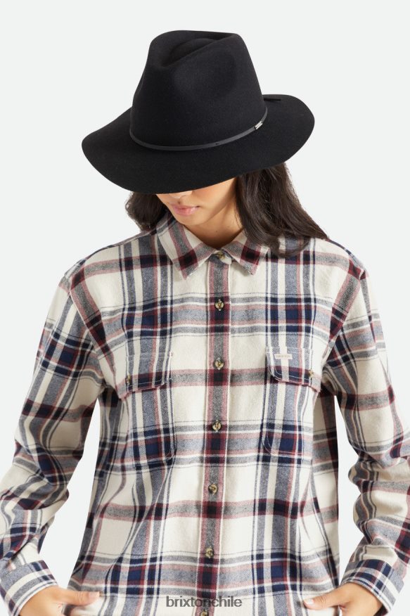 Brixton hombres wesley fedora P0BX28231 accesorios negro