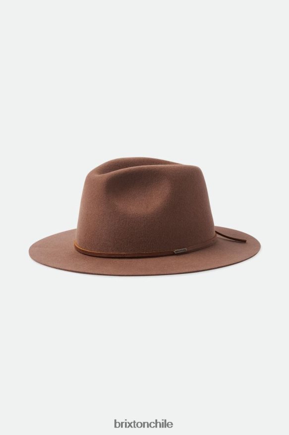Brixton hombres wesley fedora P0BX28232 accesorios bronceado oscuro