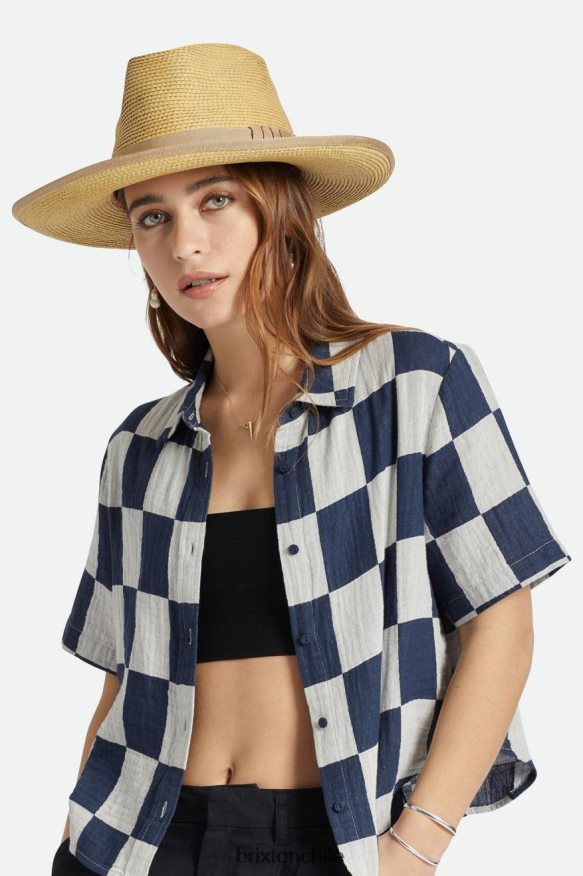 Brixton hombres sombrero de paja reno P0BX28190 accesorios bronceado/bronceado