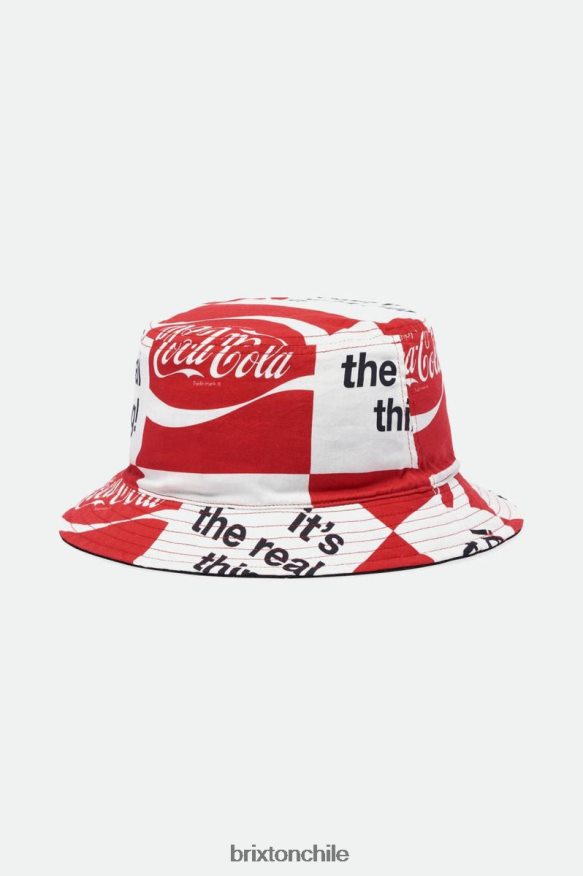 Brixton hombres sombrero de pescador reversible coca-cola good day P0BX28314 accesorios rojo coca/negro