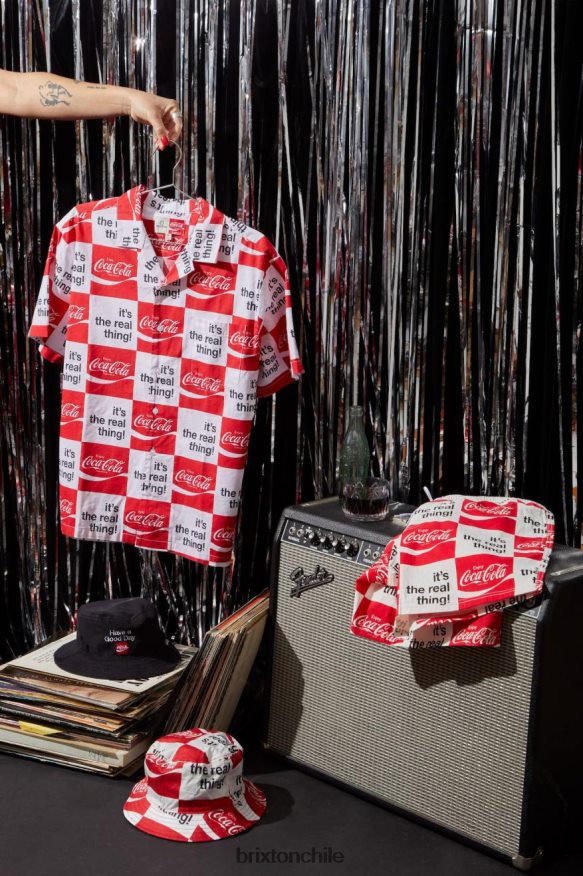 Brixton hombres sombrero de pescador reversible coca-cola good day P0BX28314 accesorios rojo coca/negro