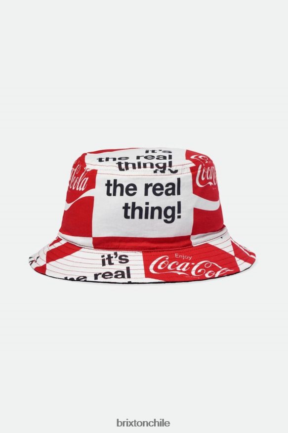 Brixton hombres sombrero de pescador reversible coca-cola good day P0BX28314 accesorios rojo coca/negro