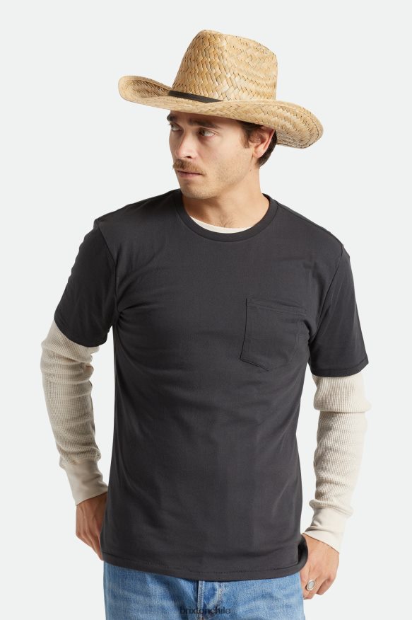 Brixton hombres sombrero de vaquero de paja de houston P0BX28195 accesorios natural