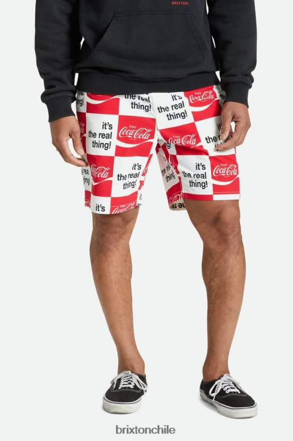 Brixton hombres coca-cola viaje corto 5'' P0BX28158 vestir blanco