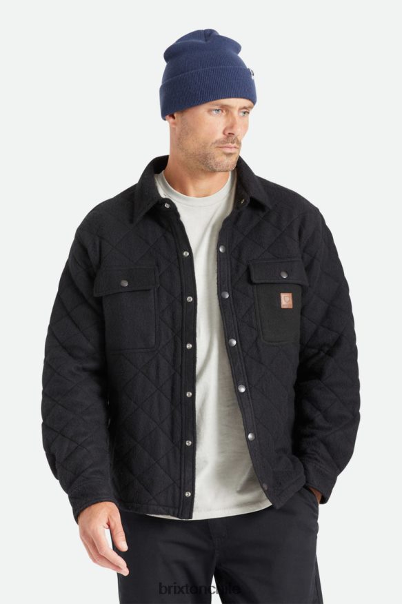 Brixton hombres chamarra capitonada de polar P0BX28145 vestir negro