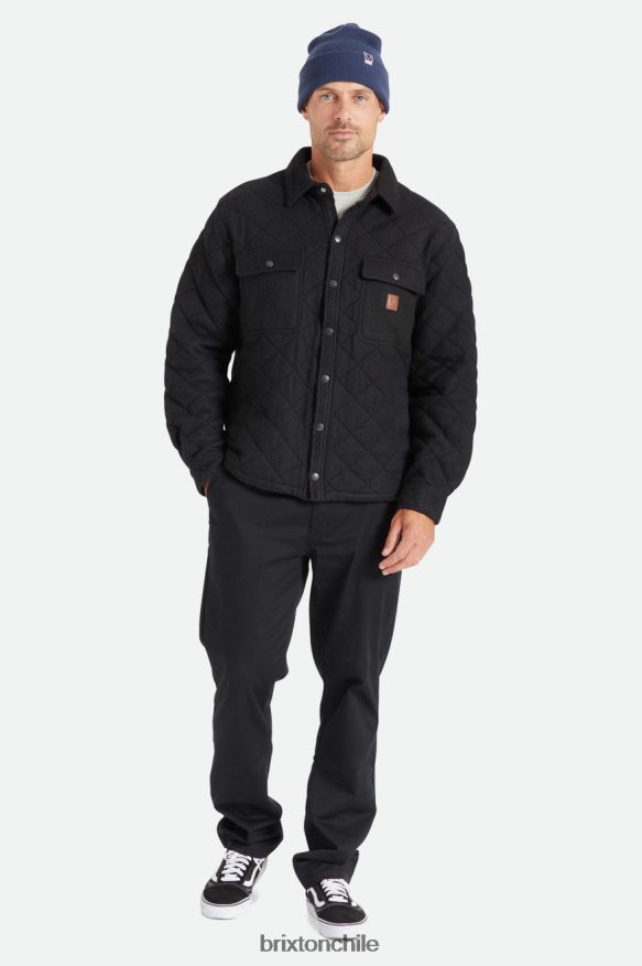 Brixton hombres chamarra capitonada de polar P0BX28145 vestir negro