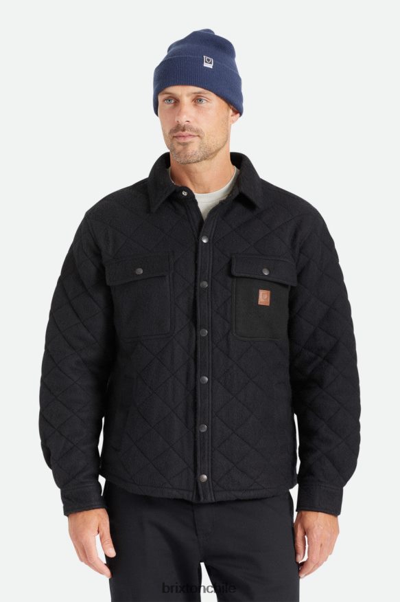 Brixton hombres chamarra capitonada de polar P0BX28145 vestir negro