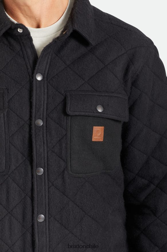 Brixton hombres chamarra capitonada de polar P0BX28145 vestir negro