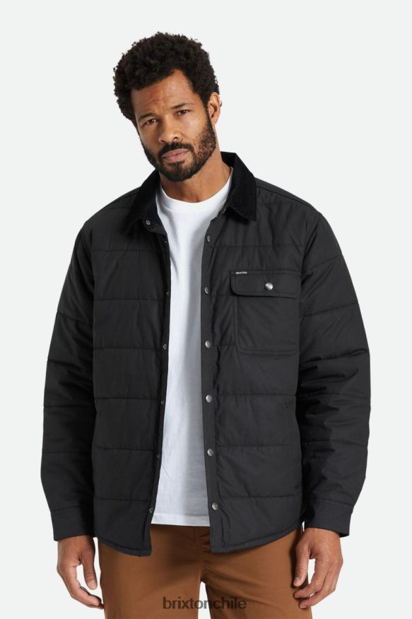 Brixton hombres chaqueta de cuero P0BX28143 vestir negro