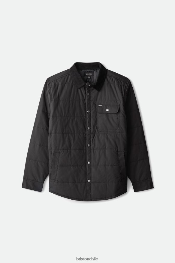 Brixton hombres chaqueta de cuero P0BX28143 vestir negro