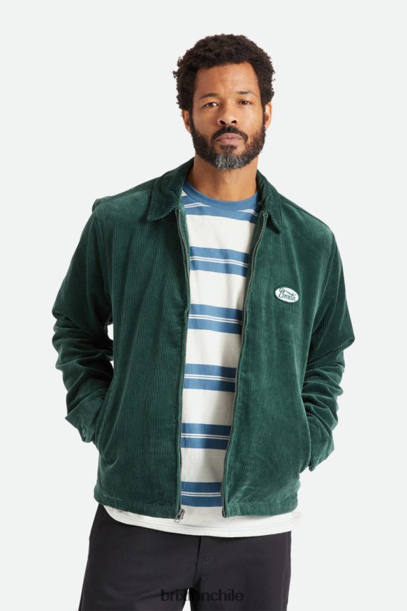 Brixton hombres chaqueta utopía P0BX28144 vestir Esmeralda