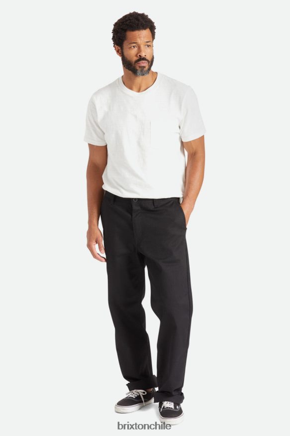 Brixton hombres Choice pantalones chinos relajados P0BX28151 vestir negro