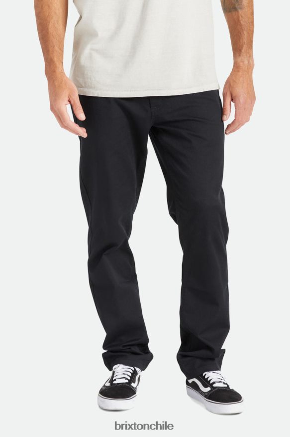 Brixton hombres pantalón chino regular de elección P0BX28146 vestir negro