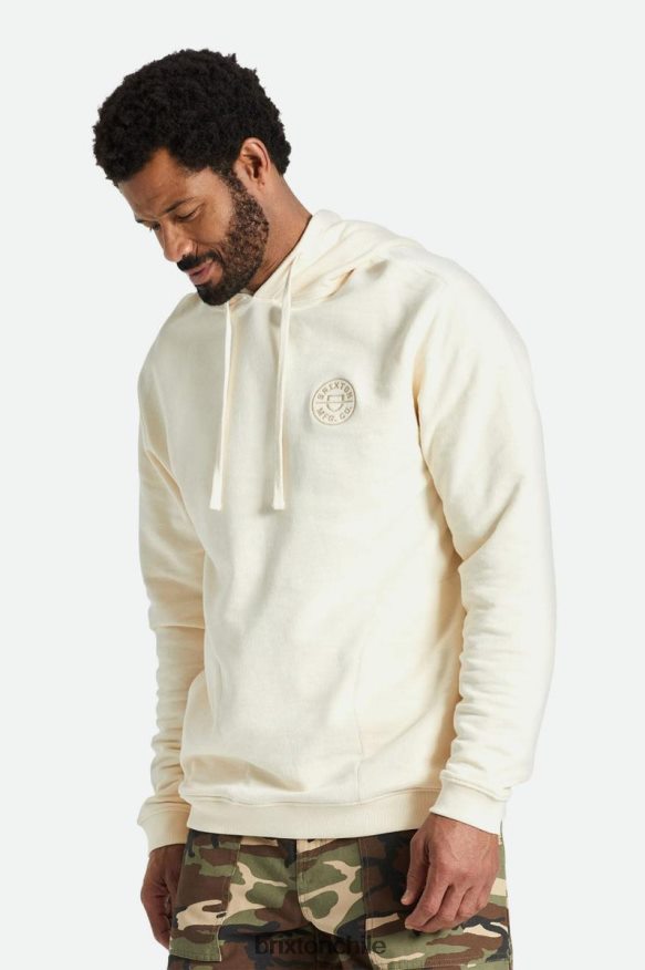 Brixton hombres capucha de felpa francesa con peso de verano P0BX28133 vestir gorra blanca