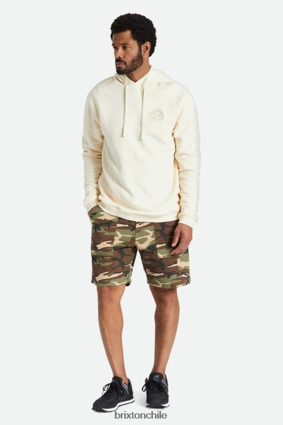 Brixton hombres capucha de felpa francesa con peso de verano P0BX28133 vestir gorra blanca