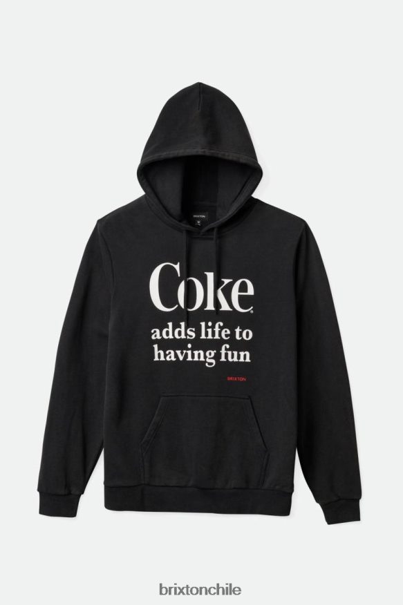 Brixton hombres coca-cola divirtiéndose capucha P0BX28140 vestir negro