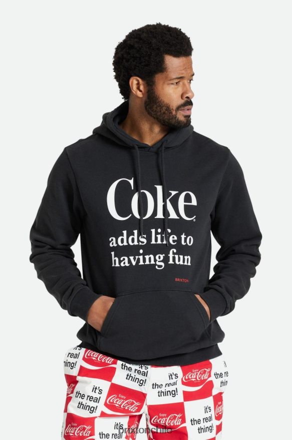 Brixton hombres coca-cola divirtiéndose capucha P0BX28140 vestir negro