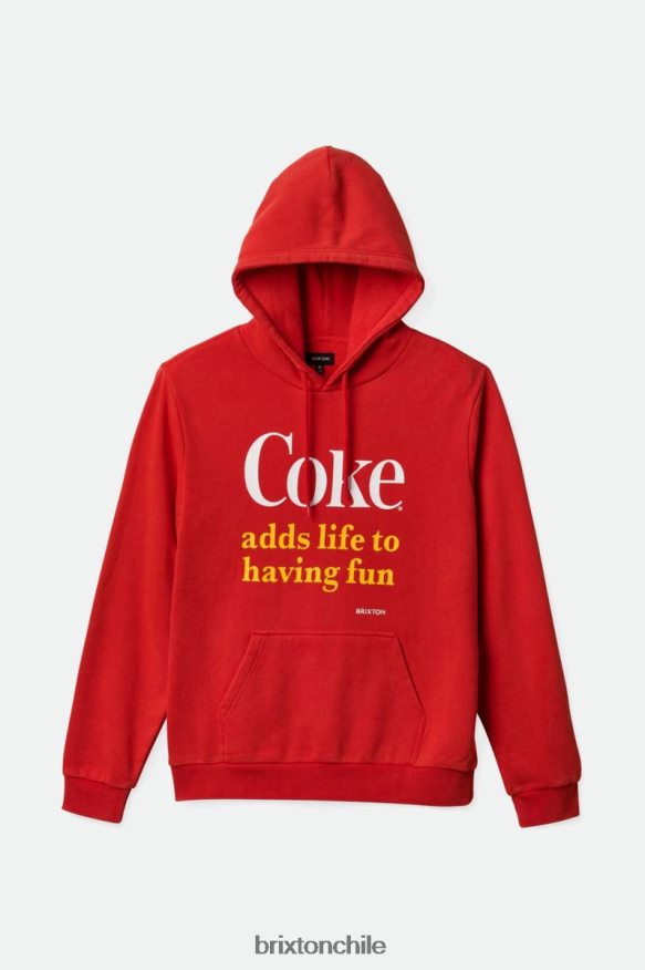 Brixton hombres coca-cola divirtiéndose capucha P0BX28141 vestir coca cola roja