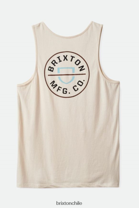 Brixton hombres camiseta sin mangas con escudo P0BX28125 vestir gorra blanca