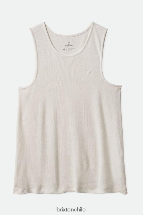 Brixton hombres tanque de reserva antiguo P0BX28127 vestir lavado blanco roto