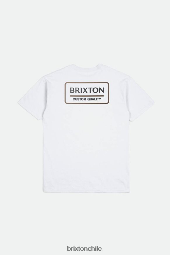 Brixton hombres Camiseta estándar de acero inoxidable palmer P0BX28116 vestir blanco/negro/bisonte