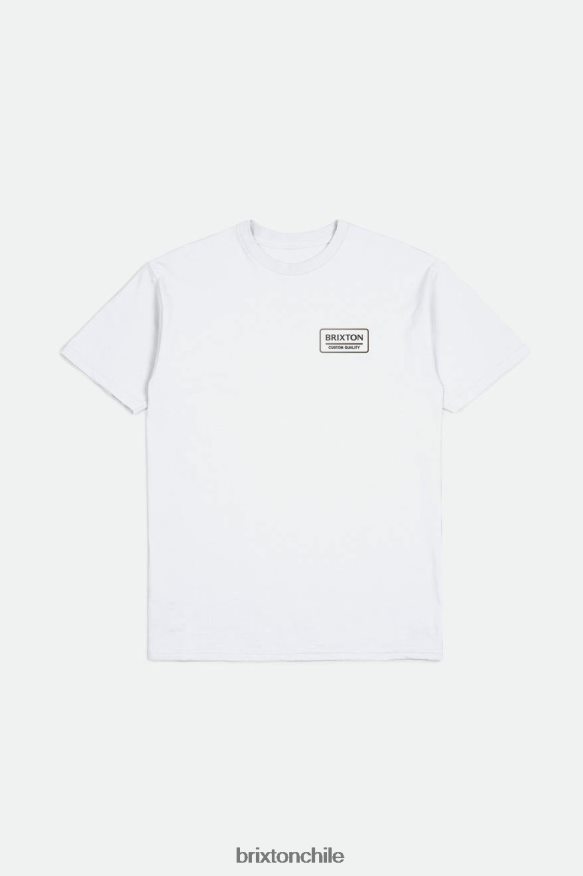 Brixton hombres Camiseta estándar de acero inoxidable palmer P0BX28116 vestir blanco/negro/bisonte