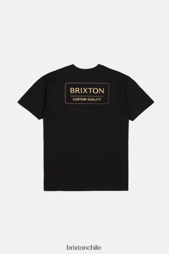 Brixton hombres Camiseta estándar de acero inoxidable palmer P0BX2886 vestir negro/paja/tierra oscura