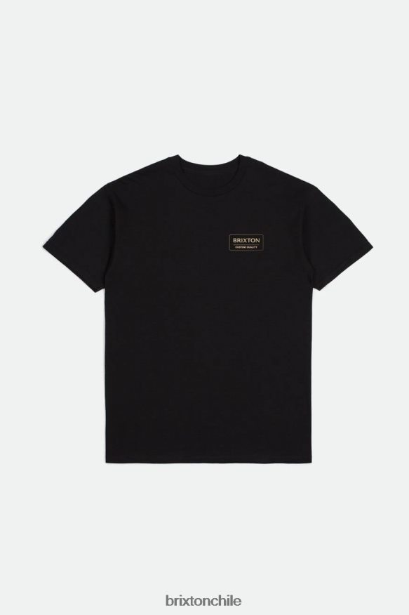 Brixton hombres Camiseta estándar de acero inoxidable palmer P0BX2886 vestir negro/paja/tierra oscura
