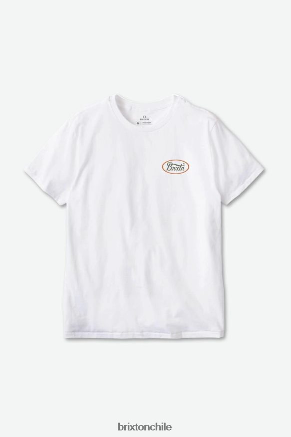 Brixton hombres Parsons camiseta de sastre s/s P0BX2847 vestir excedente blanco/oliva